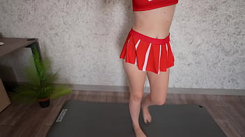 Cheerleader stretching