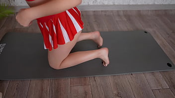 Cheerleader stretching