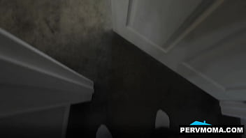 Stepson caught in the act jerking off by stepmom