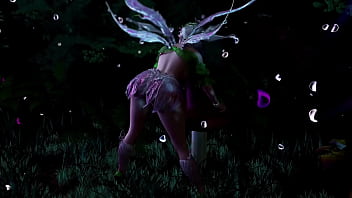 Naive pale skinned fairy gracefully posing in a elven woodland alone Naive pale skinned fairy gracefully posing in a elven woodland alone