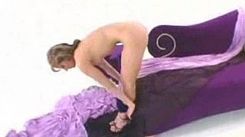 Beautiful babe in lingerie shows it all