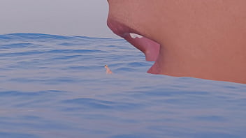 Mujer nadando es comida