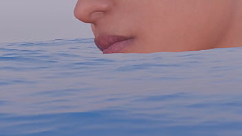 Mujer nadando es comida