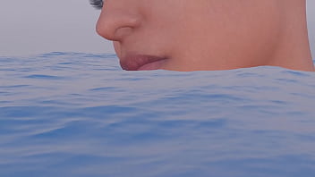 Mujer nadando es comida