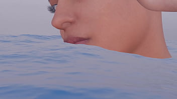 Mujer nadando es comida