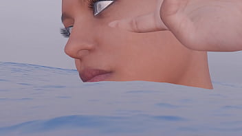 Mujer nadando es comida