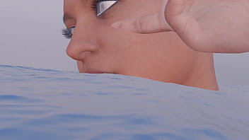 Mujer nadando es comida