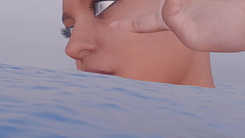 Mujer nadando es comida