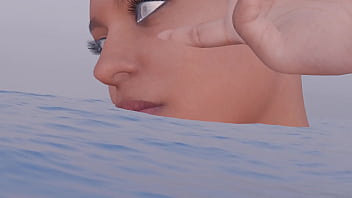 Mujer nadando es comida