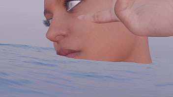 Mujer nadando es comida