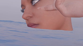 Mujer nadando es comida