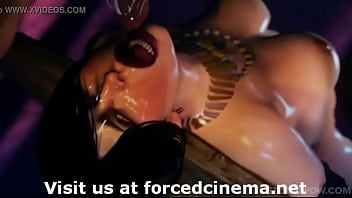 3d woman sucks and fucks in table