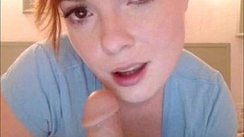 Big tit redhead teen plays with dildo