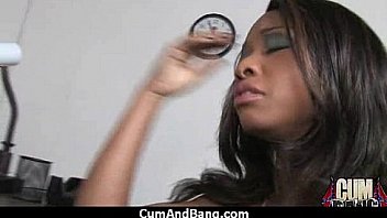 Interracial black slut hardcore group facial 6