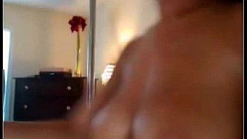 Sexy lesbians brunette touching on webcam