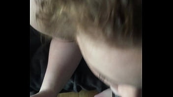 White giel sucking black dick