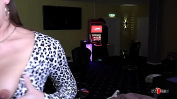 Public blowbang blowjob session skinny girl casino for money
