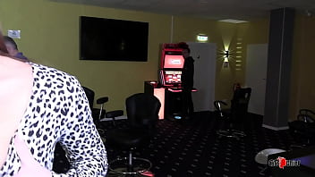 Public blowbang blowjob session skinny girl casino for money