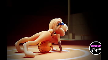 Sexy lola bunny wearing space jam cosplay