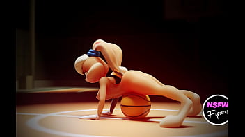 Sexy lola bunny wearing space jam cosplay