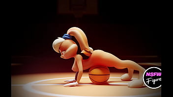 Sexy lola bunny wearing space jam cosplay