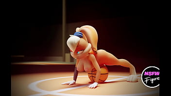 Sexy lola bunny wearing space jam cosplay