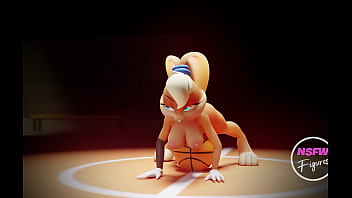 Sexy lola bunny wearing space jam cosplay