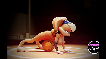Sexy lola bunny wearing space jam cosplay