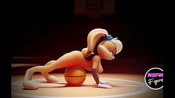 Sexy lola bunny wearing space jam cosplay