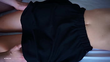 18 y o step sister with tight pussy teaches her step bro new sex position and makes him cum in her panties