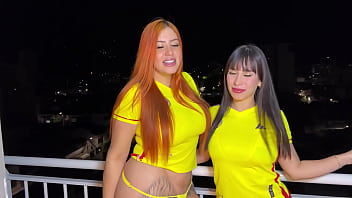 Horny foursome with two delicious and naughty latinas andy rose