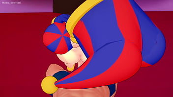 Pomni se divierte y acaba cubierta de amor hentai 3d