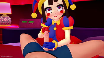 Pomni se divierte y acaba cubierta de amor hentai 3d