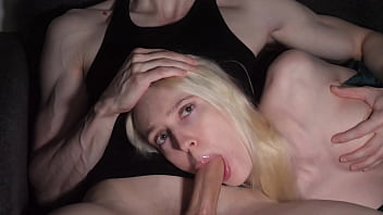 Watching tv together and using her mouth to cum Watching tv together and using her mouth to cum