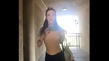 Public tease then squirting at home