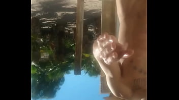 Muscle man big raski flexing