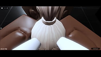 Roblox nasty blonde bitch gets gangbanged by the superior race