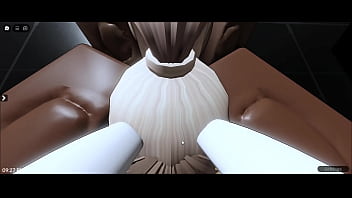 Roblox nasty blonde bitch gets gangbanged by the superior race