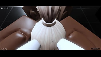 Roblox nasty blonde bitch gets gangbanged by the superior race