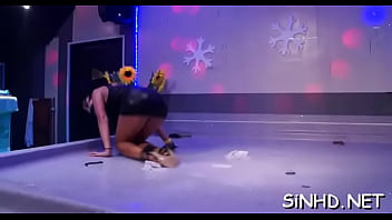 Seductive dancing with takingly pretty sweethearts