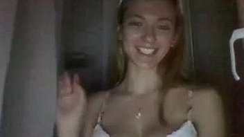 Blonde bunny reveals her tits