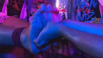 Bound foot worship and tickling