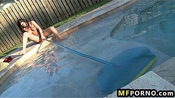 Awesome tight brunette stuffs her pussy with toys brittney harper 4