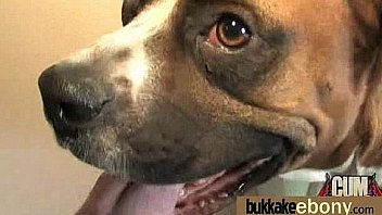 Ebony gang bang and cum feeding 6