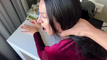 Velvet temptation by the window she waited and got it