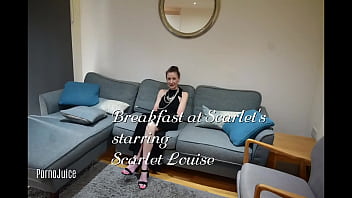 Classy posh british milf scarlet swallows black cock cum