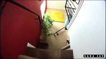 It's sara jay taking all that cum on her tits after a wild pussy fuck