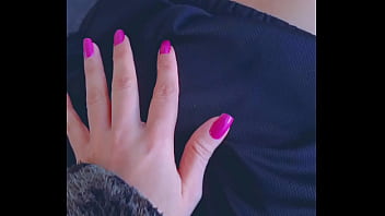 Polished college beauty’s handjob tease