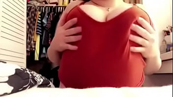 Drop beatiful tits in red