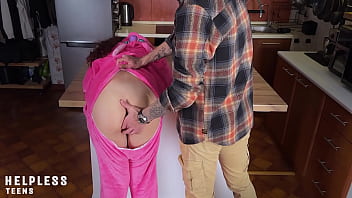 "daddy what are you doing " innocent teen stepdaughter left alone with stepdad